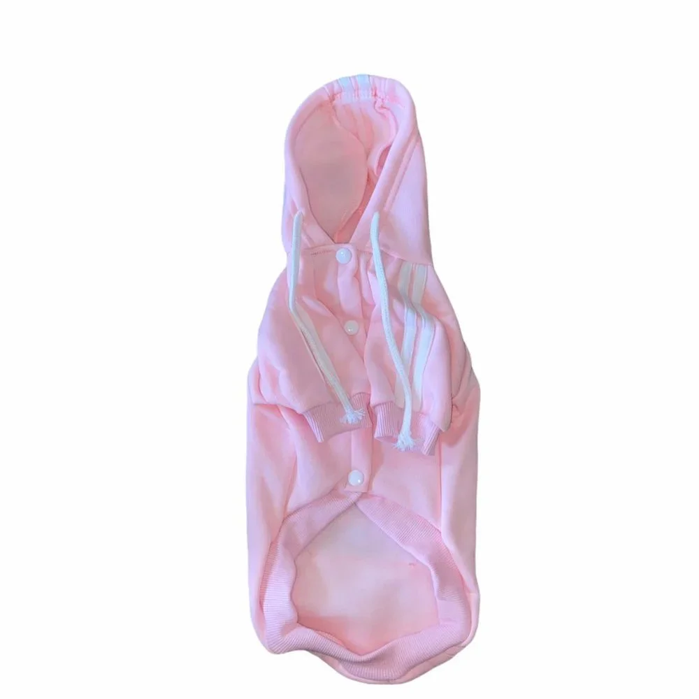 Adidog Pink Logo Fleece Hoodie